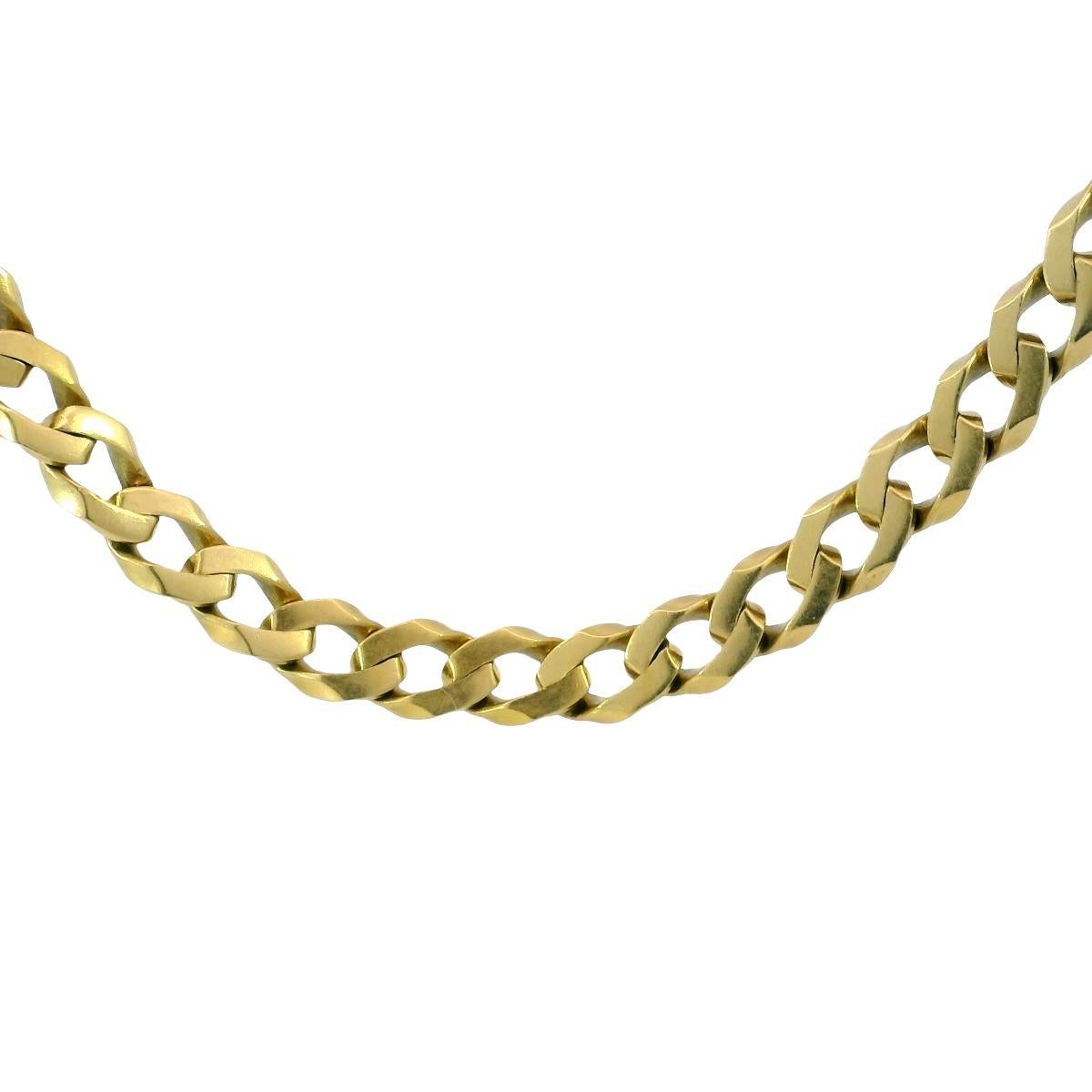Tiffany & Co. Collier torsadé Curb Link West Germany Made 18K Yellow Gold RARE

Ce collier à maillons est réalisé en or jaune 18 carats et présente un design épuré et moderne. Les maillons sont de forme uniforme, ce qui crée un flux fluide et