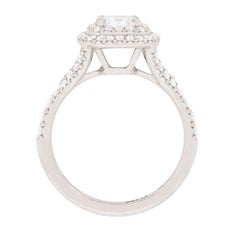 Tiffany & Co. Cushion Cut Diamond Double Halo Soleste Ring