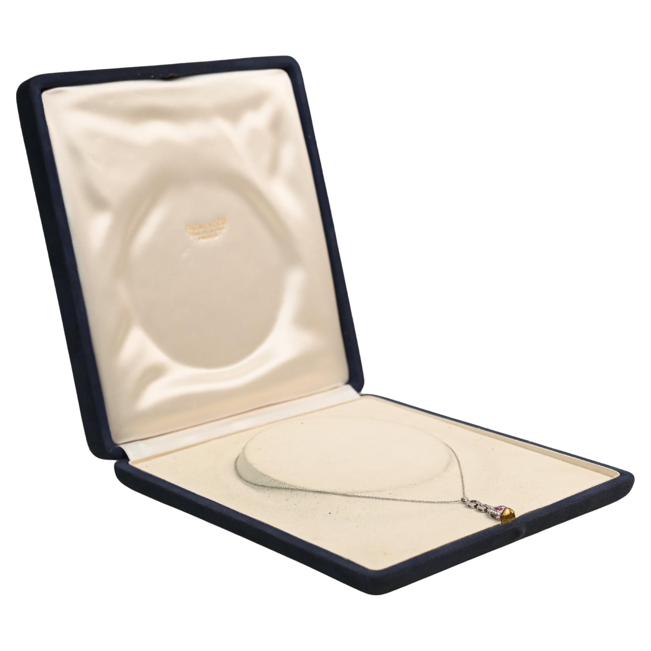 Tiffany 
Co Cushion Cut Pink Sapphire (Approx 1-Carat) Cluster, Platinum For Sale