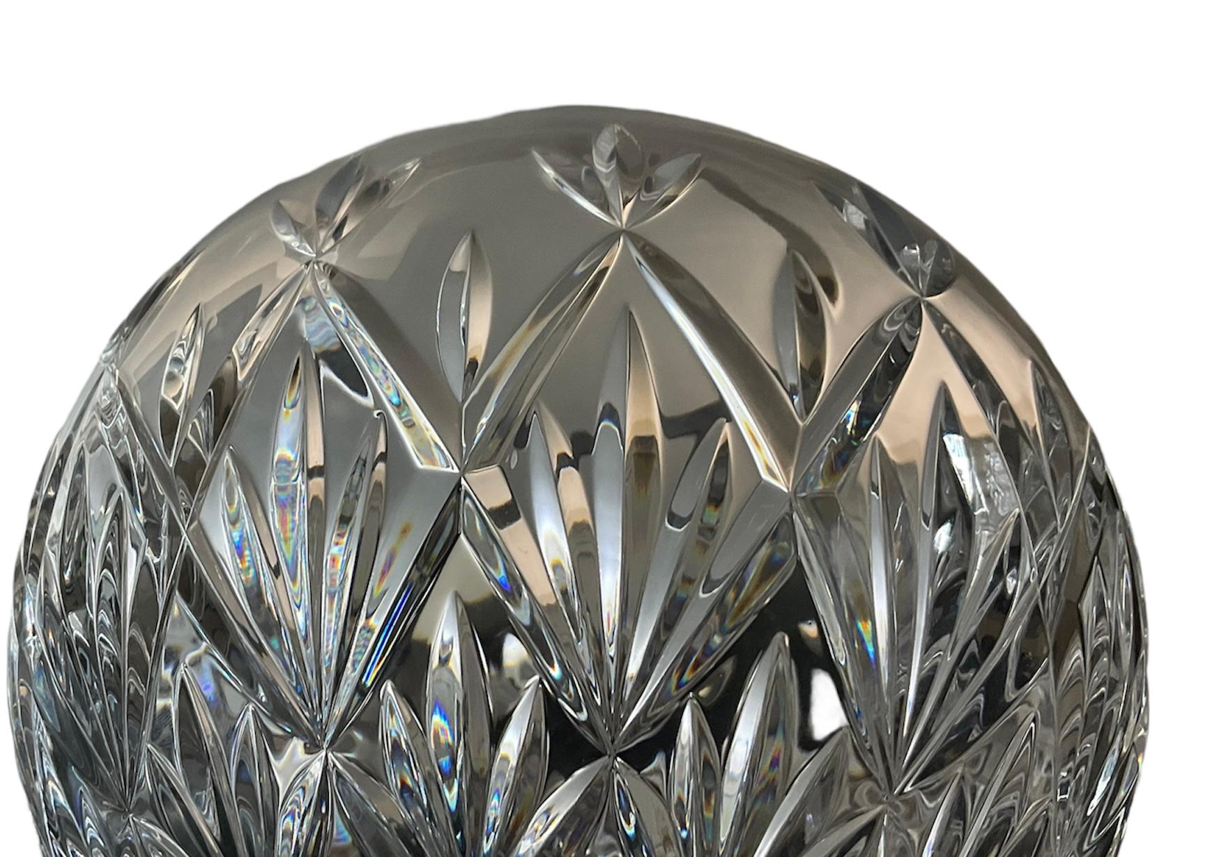 American Tiffany & Co. Cut Clear Crystal Round Bowl Vase