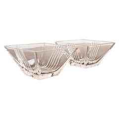 Tiffany & Co. Snack Bowls de Cristal Tallado, Pareja