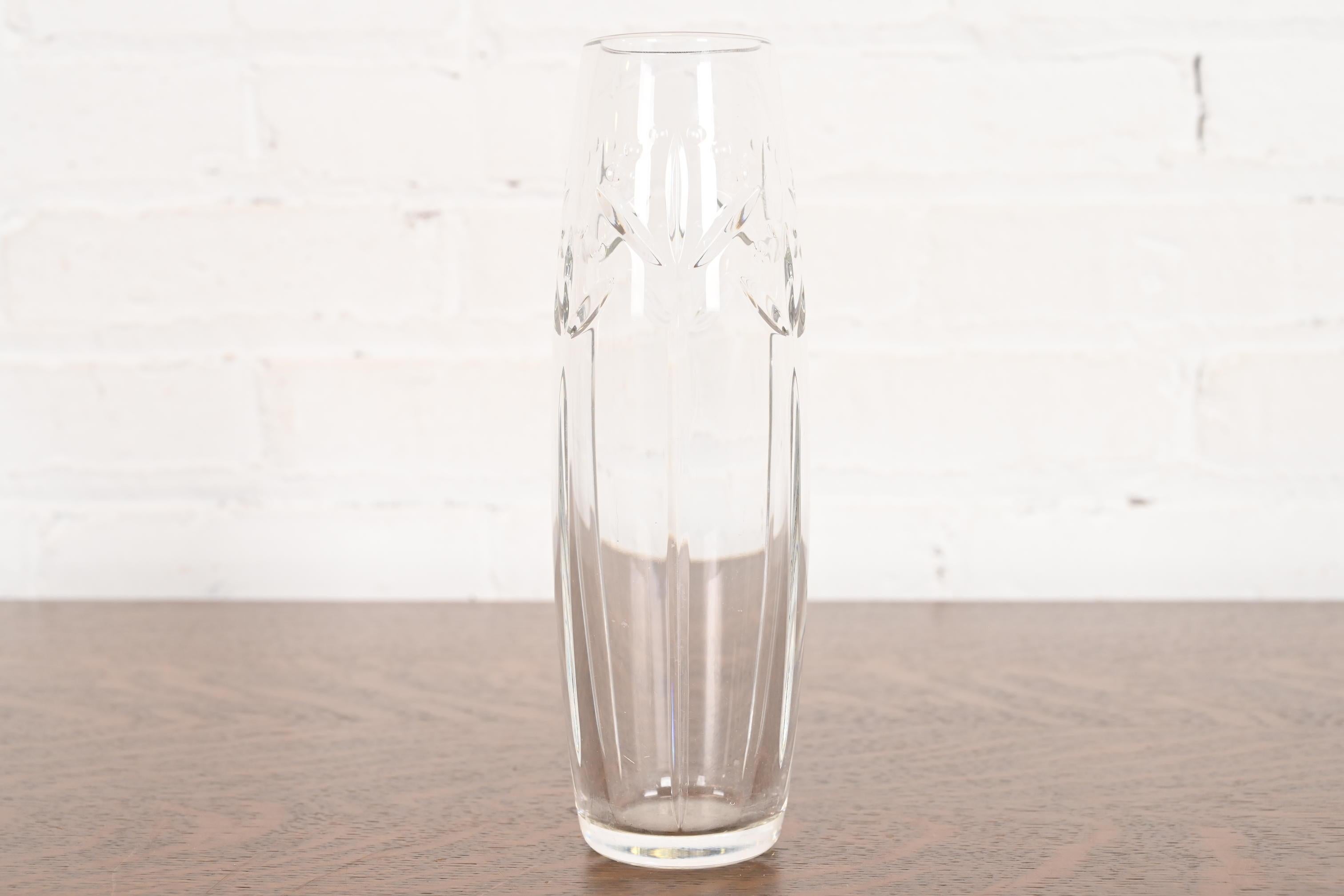 Modern Tiffany & Co. Cut Crystal Vase For Sale