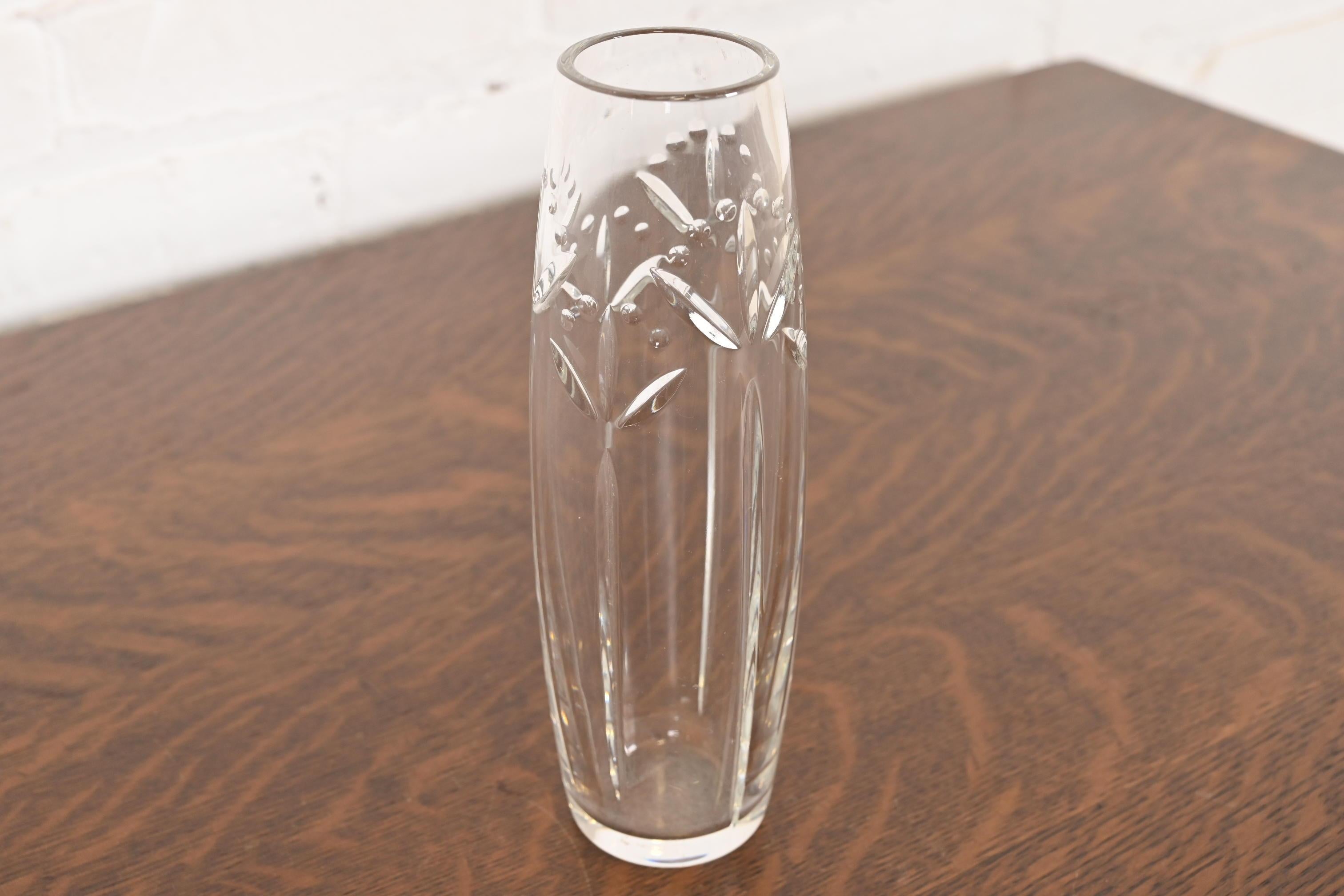 American Tiffany & Co. Cut Crystal Vase For Sale