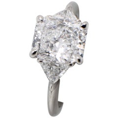 Tiffany & Co. D VS1 2.50 Radiant Cut Platinum Diamond Engagement Ring 3.03 TCW