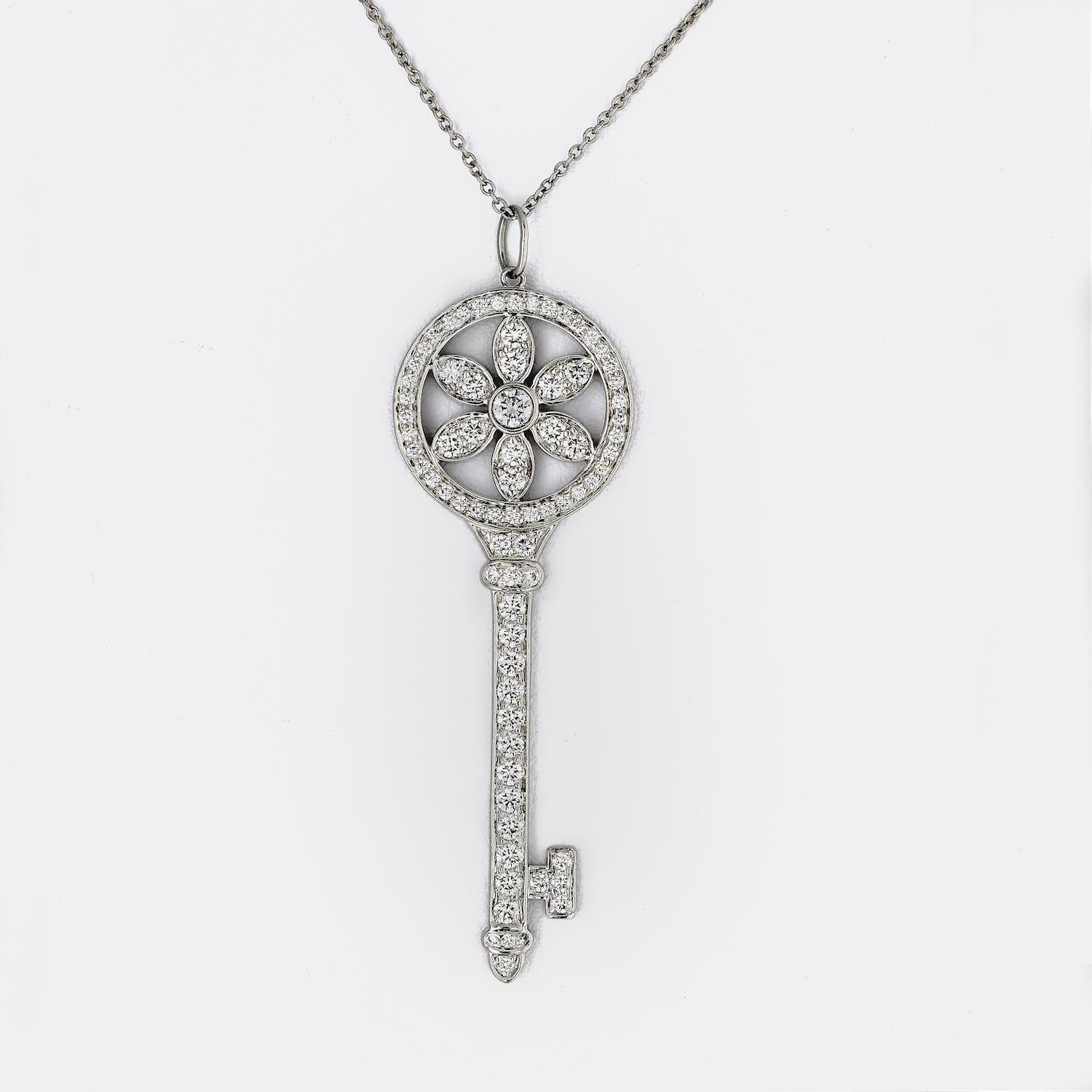 tiffany daisy key necklace