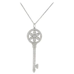 Tiffany & Co. Ciondolo a forma di chiave di diamante in platino Daisy