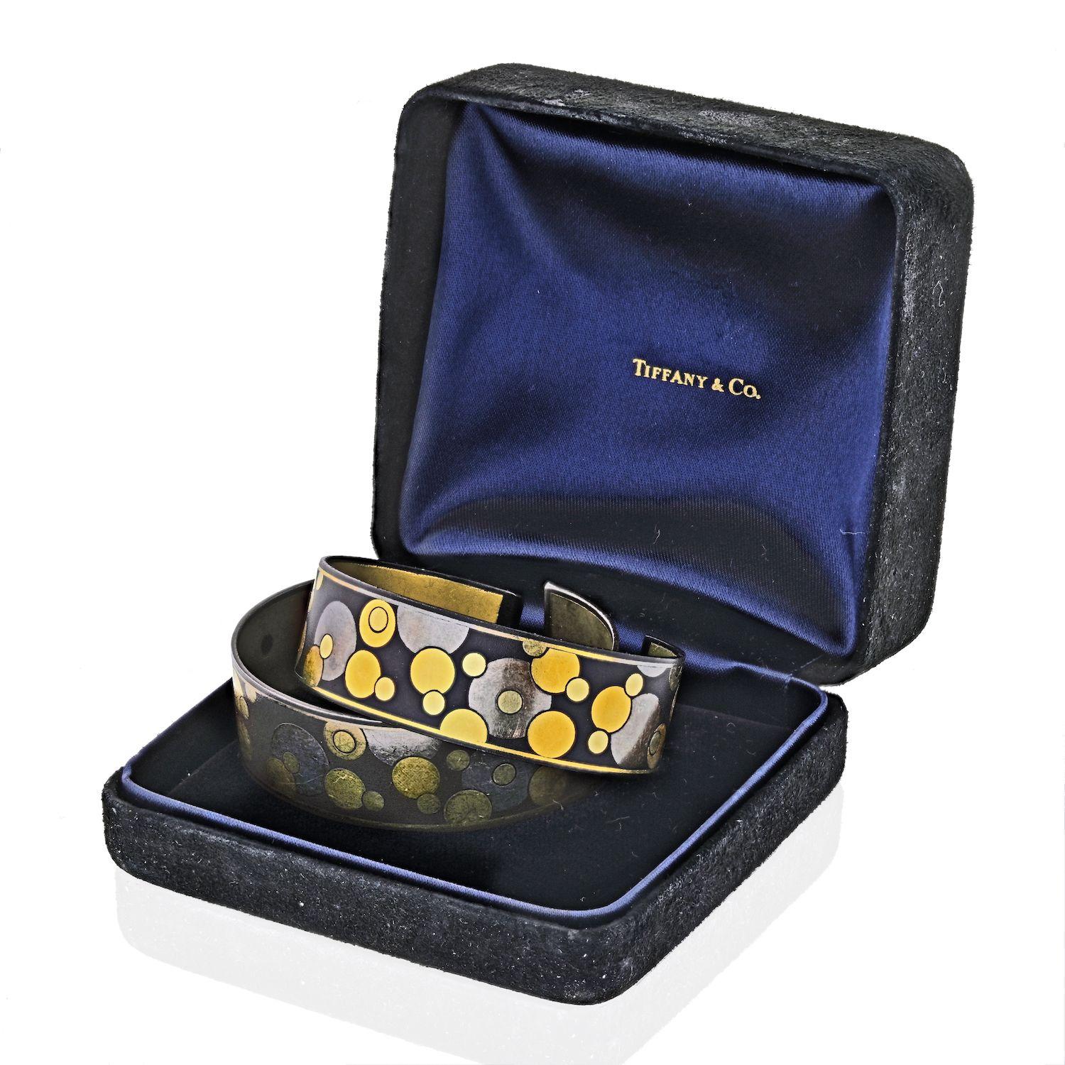 Modern Tiffany & Co. Damascene Angela Cummings Set of Two Cuff Bracelets
