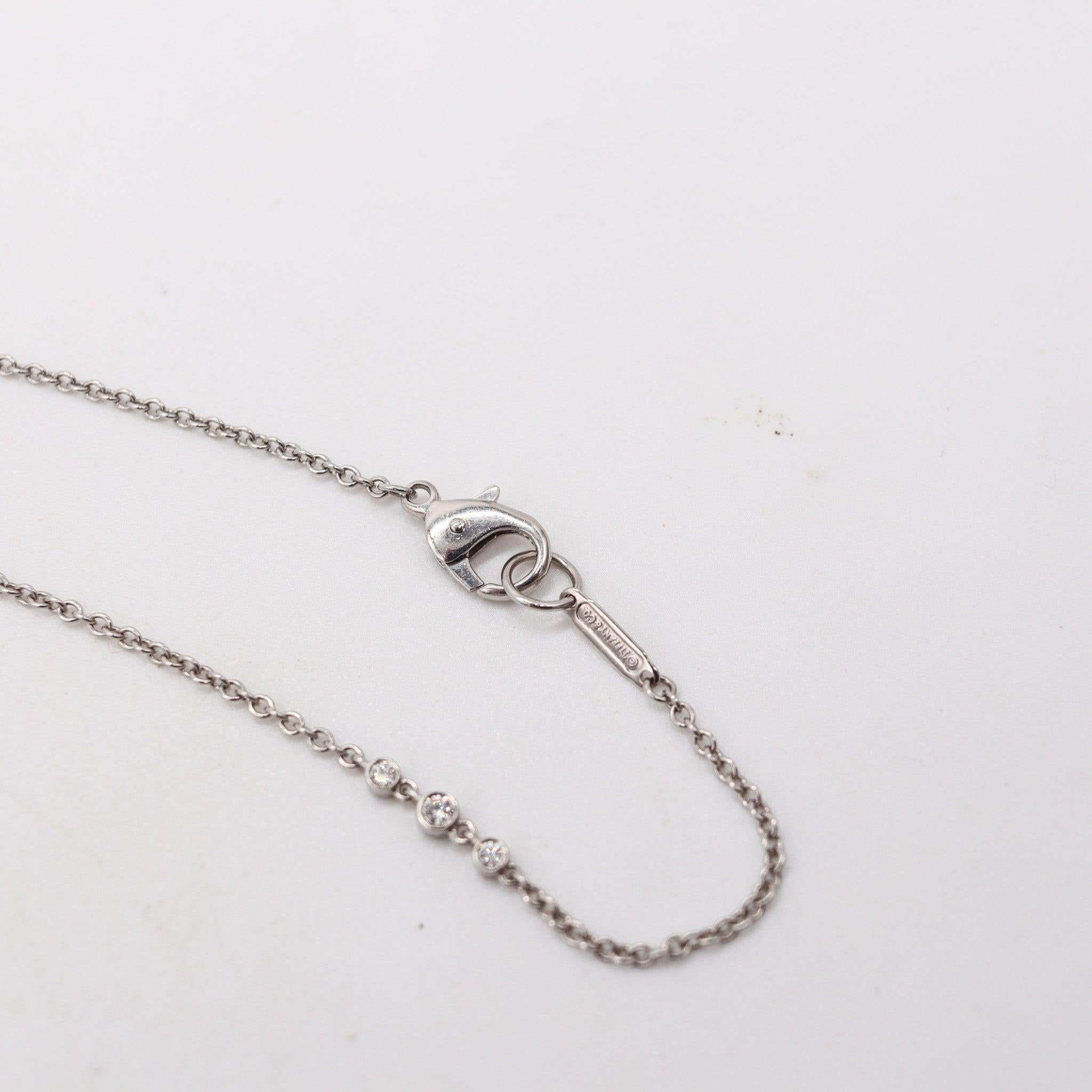 De las mujeres TIFFANY & CO. Deco Collar Largo De Platino Con Ctw De Kunzita Y Diamantes en venta