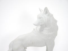 Tiffany & Co Decorative Porcelain Wolf Sculpture Early 20th Century
