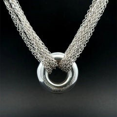 TIFFANY & CO Designer Elsa Peretti Multi Strand Sterling Silver Necklace