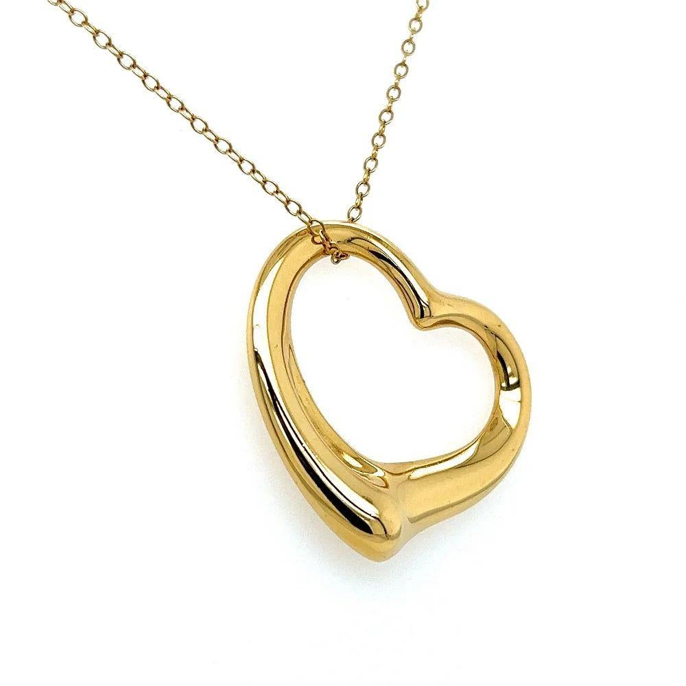 tiffany and co heart gold necklace