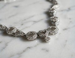 Tiffany & Co. Diamond 12 Carat Open Heart Necklace