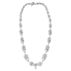 Tiffany & Co. Diamond 12 Carat Open Heart Necklace