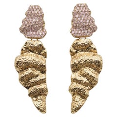 Tiffany & Co. Diamond 14k Yellow Gold Dangle Earrings