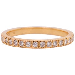 Tiffany & Co. Diamond 18 Karat Gold Band, Rose Gold Tiffany & Co. Ring .30 Carat