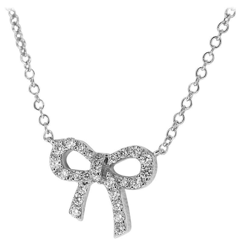 Tiffany gold bow necklace Clearance