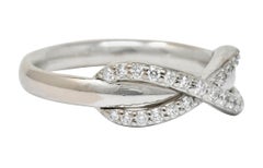 Tiffany & Co. Diamond 18 Karat White Gold Infinity Stacking Band Ring