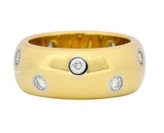 Tiffany & Co. Diamond 18 Karat Yellow Gold Etoile Band Ring
