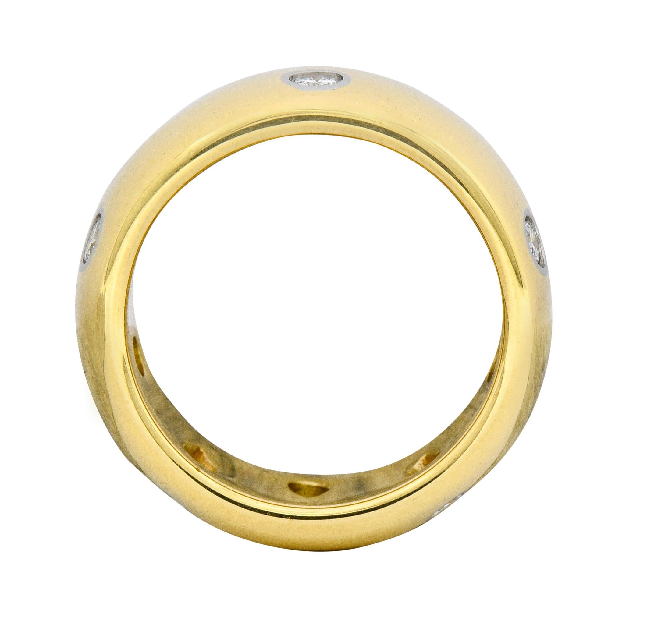 Contemporary Tiffany & Co. Diamond 18 Karat Yellow Gold Etoile Band Ring