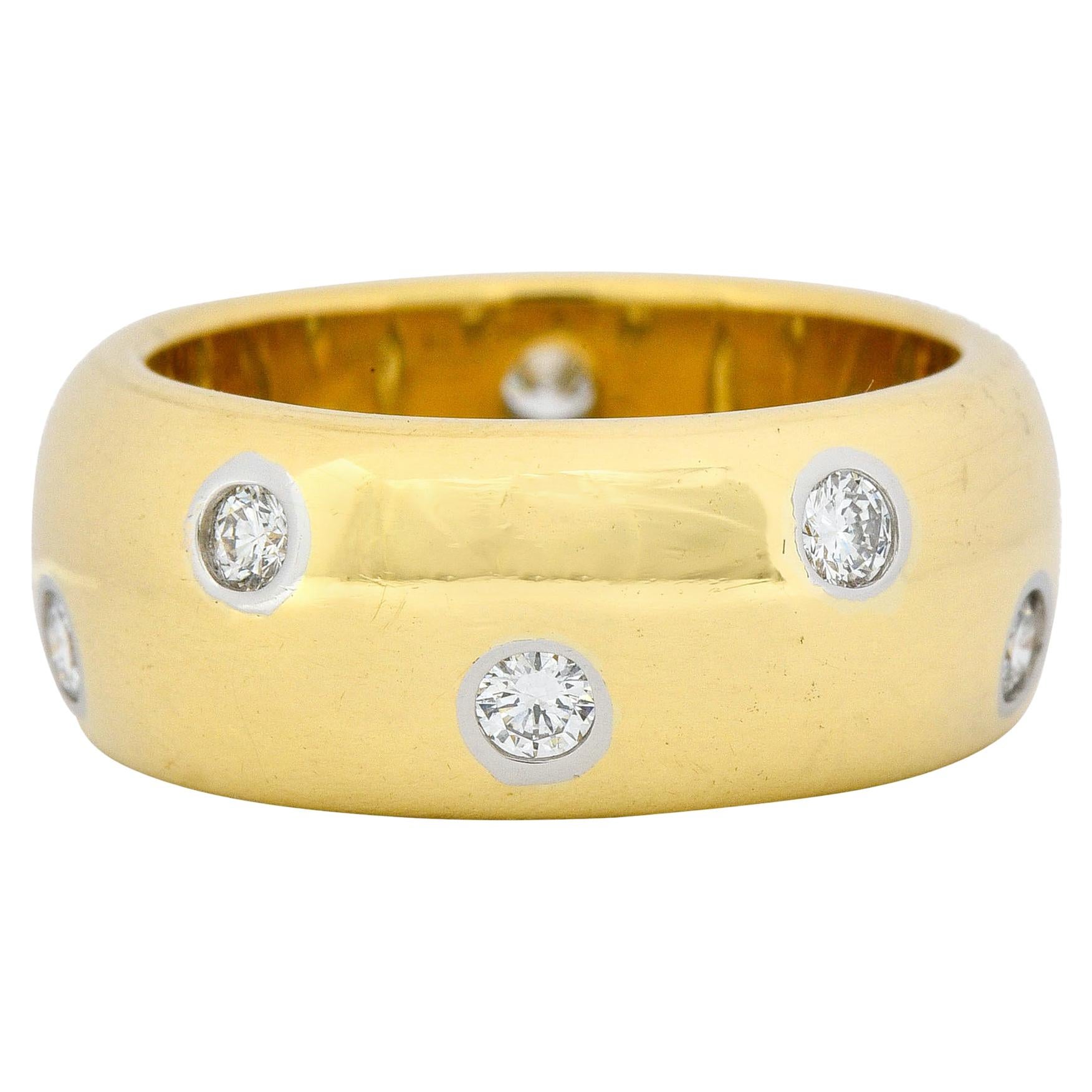 Tiffany & Co. Diamond 18 Karat Yellow Gold Etoile Band Ring