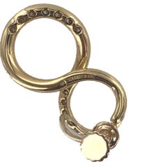 Tiffany & Co. Diamond 18 Karat Yellow Gold Infinity Vintage Earrings