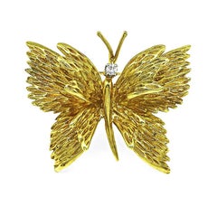 Tiffany & Co Diamond 18k Gold Butterfly Pin