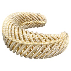 Tiffany & Co. Manschettenarmband mit Diamanten aus 18 Karat Gold
