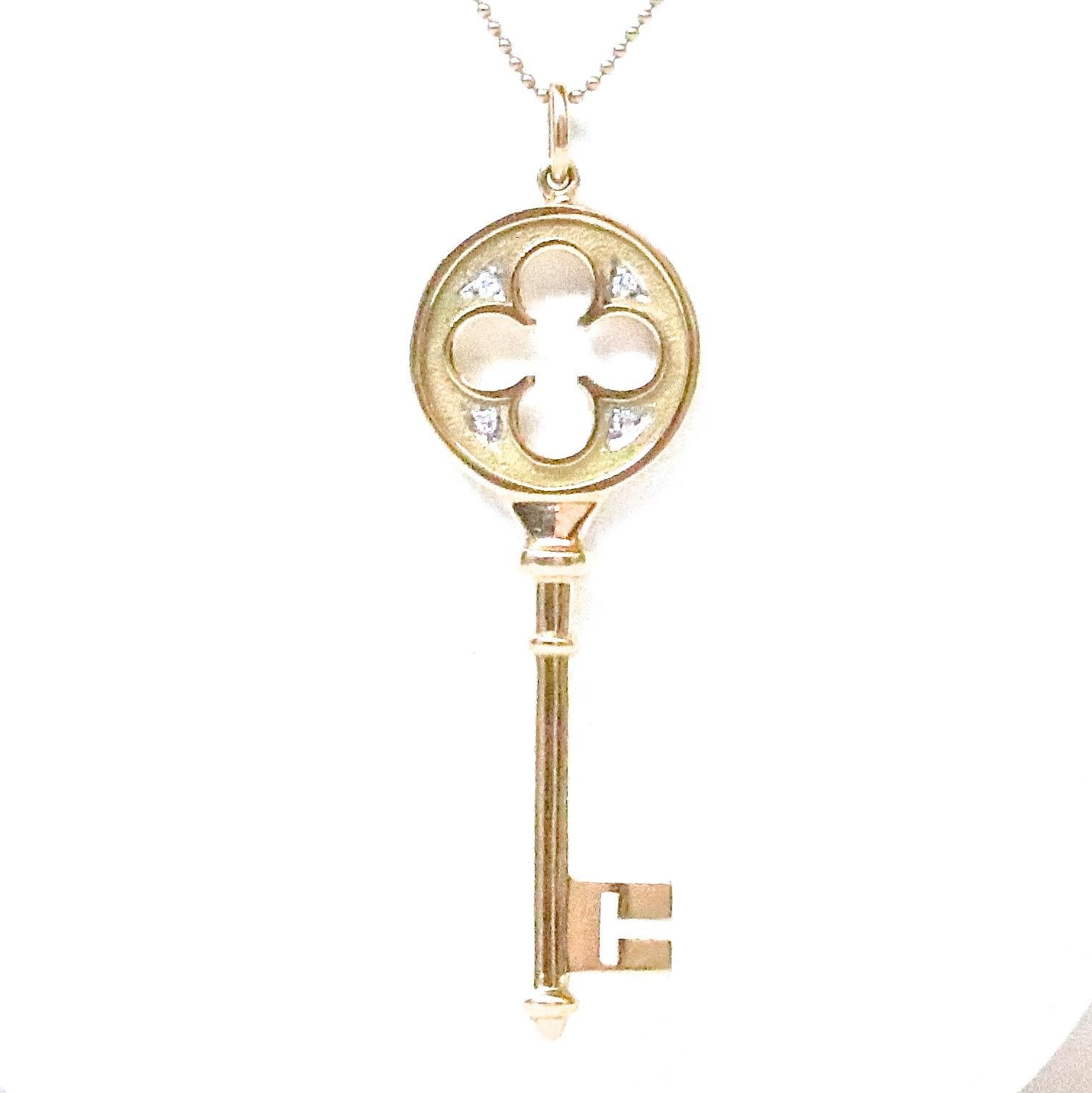 tiffany key necklace gold