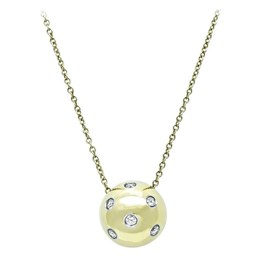 Collar Colgante Bola Etoile Tiffany & Co Oro 18k Platino