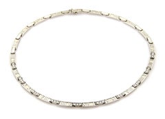 Tiffany & Co. Atlas Diamond Necklace 18k White Gold
