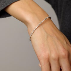 Tiffany & Co. diamond 18k white gold bangle