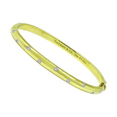 Tiffany & Co Diamond 18k Yellow Gold Etoile Bangle