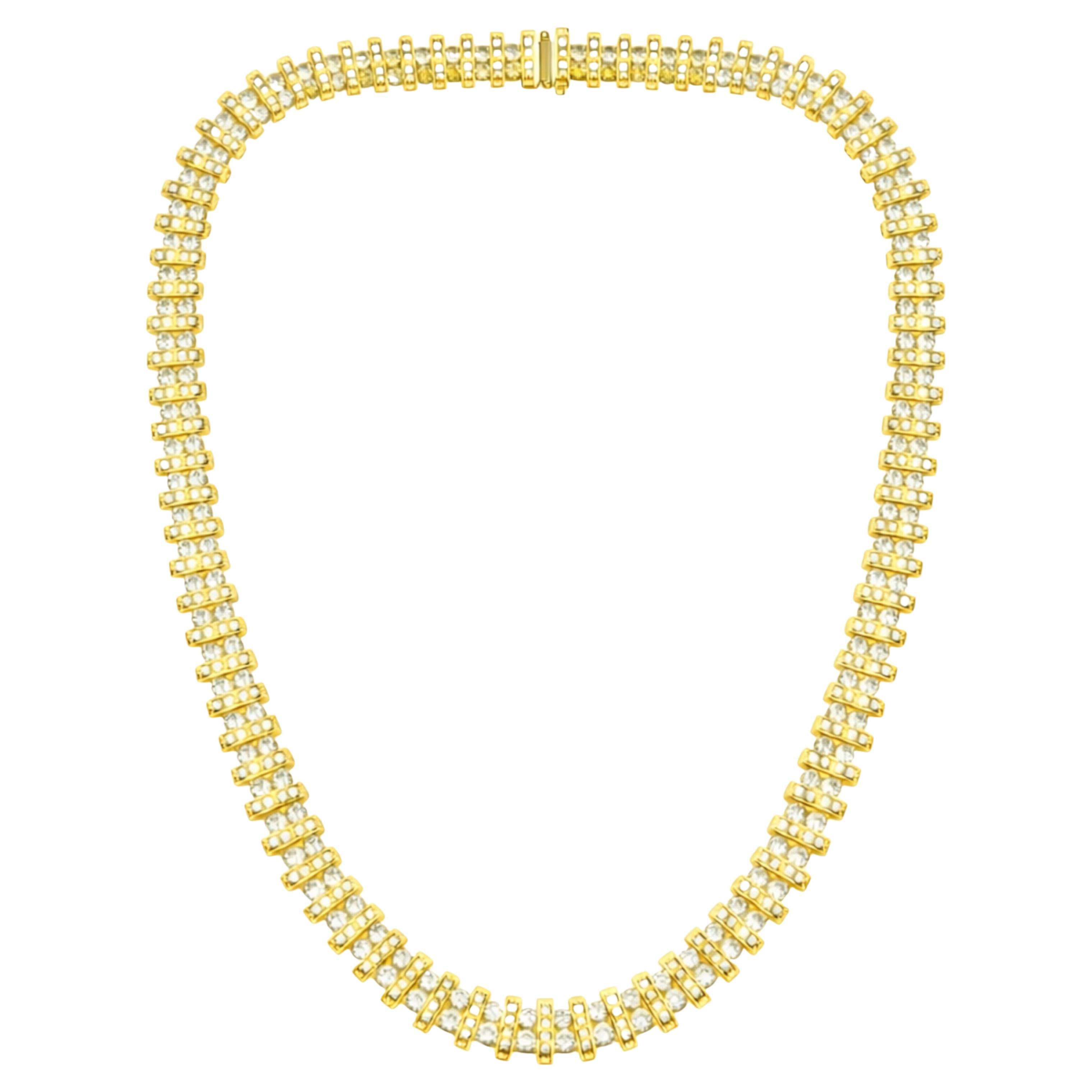 Tiffany 
Co. Diamond 30 Carat 18k Yellow Gold Necklace