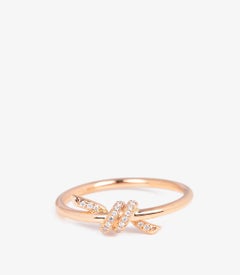 Tiffany & Co. Diamant-Knotenring aus 18 Karat Roségold mit Anhänger
