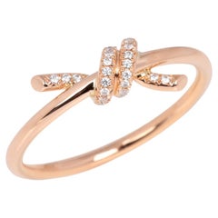 Tiffany & Co. Bague à nœud en or rose 18ct sertie de diamants