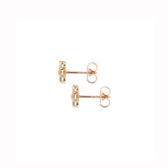 Tiffany & Co. Diamond and 18 Carat Rose Gold Floral Stud Earrings