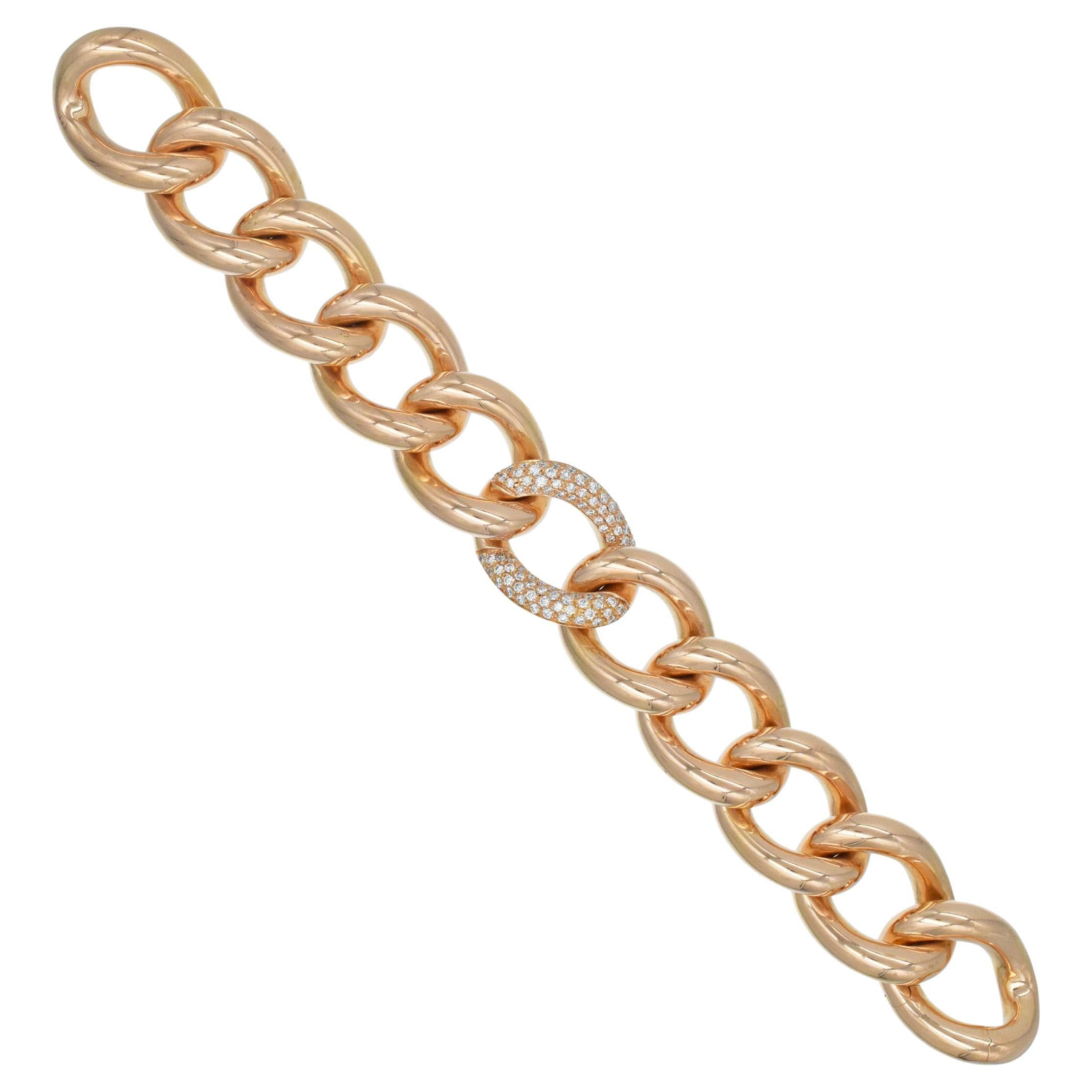 Tiffany 
Co. Diamond and 18k Rose Gold Bracelet en venta