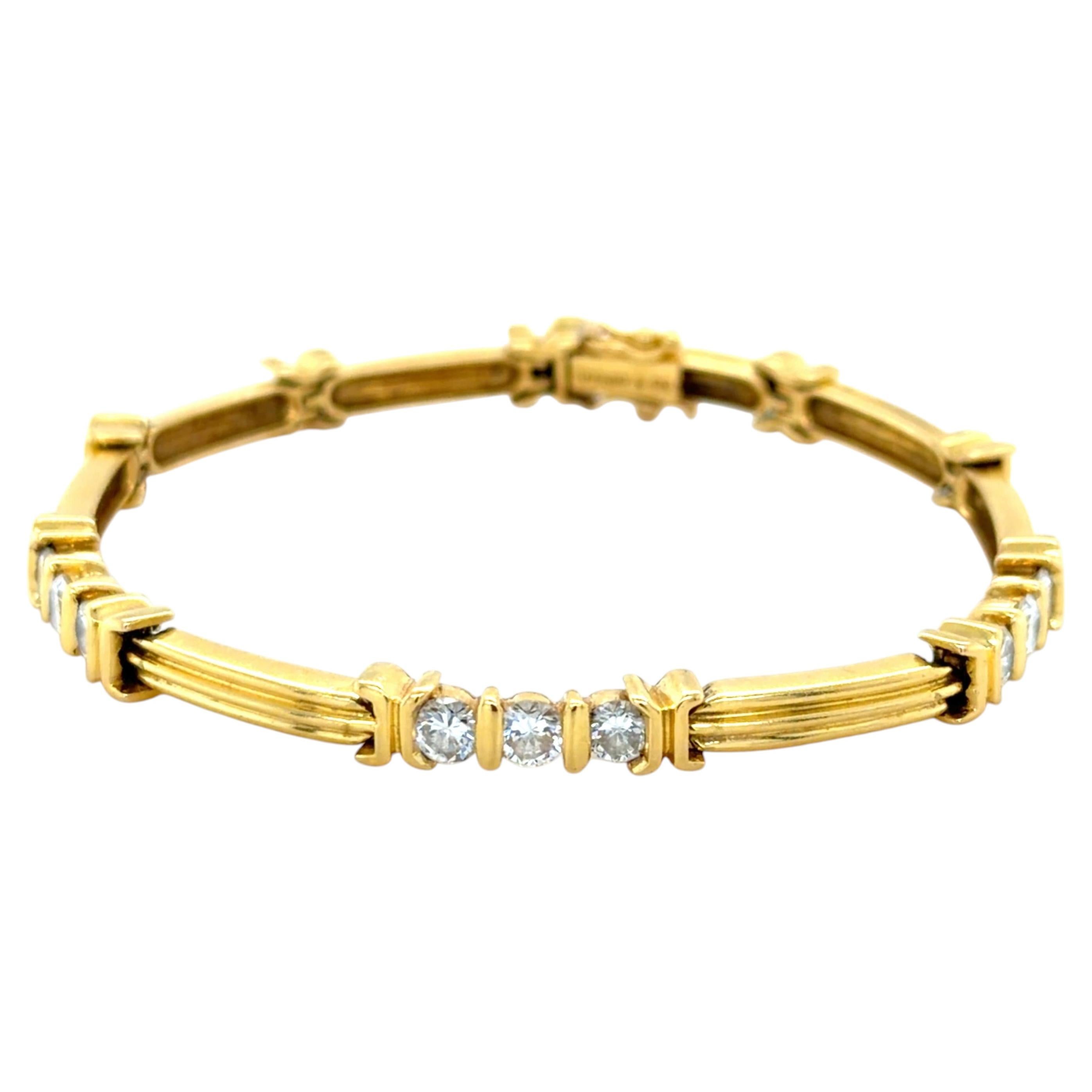Tiffany & Co. Diamond and 18k Yellow Gold Bracelet
