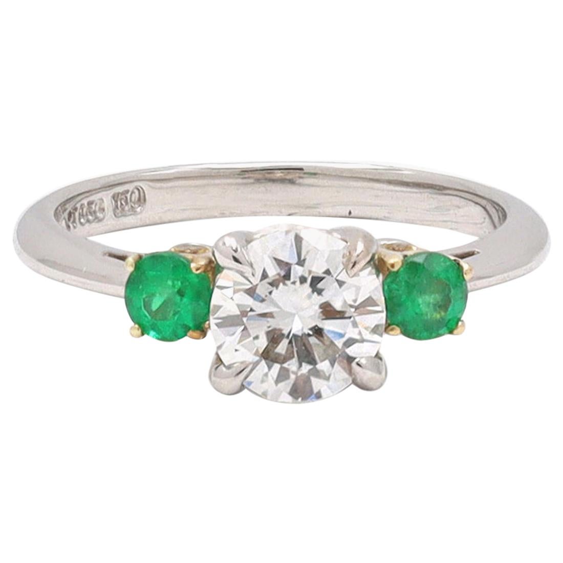 Tiffany & Co. Diamond and Emerald Ring
