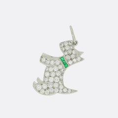 Tiffany & Co. Diamond and Emerald Scottie Dog Charm Pendant