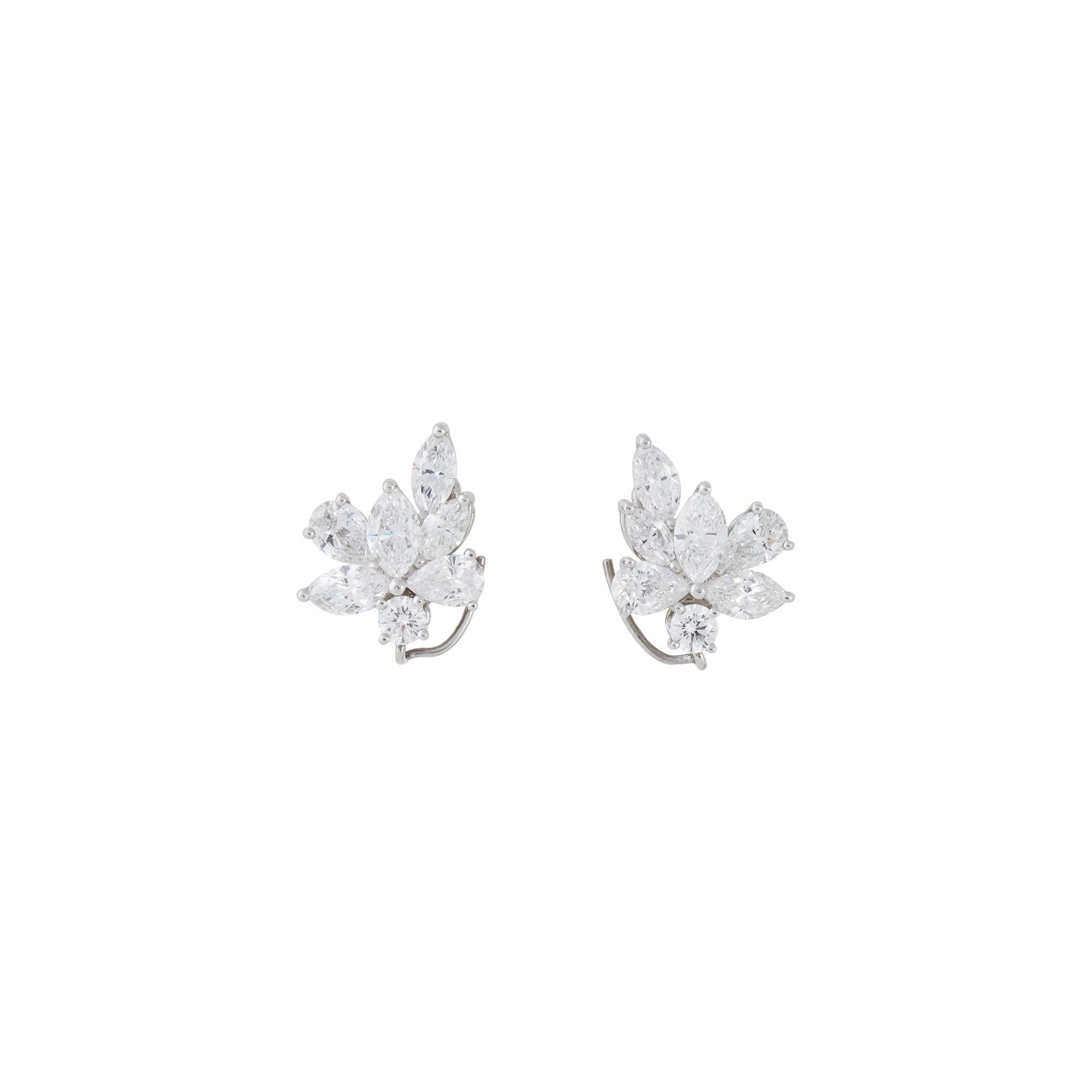 Tiffany & Co. Abnehmbare Ohrclips mit Diamanten und Perlen (Rundschliff)
