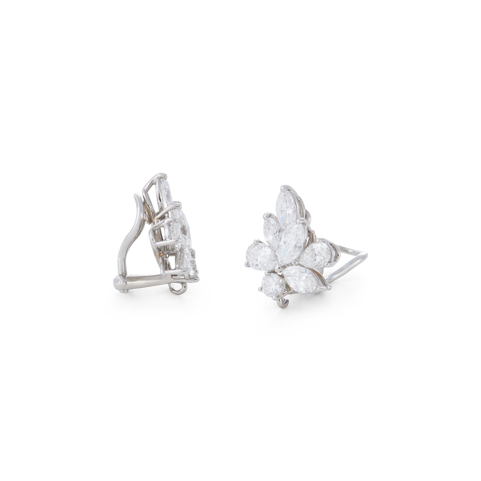 Tiffany & Co. Abnehmbare Ohrclips mit Diamanten und Perlen im Zustand „Hervorragend“ in New York, NY