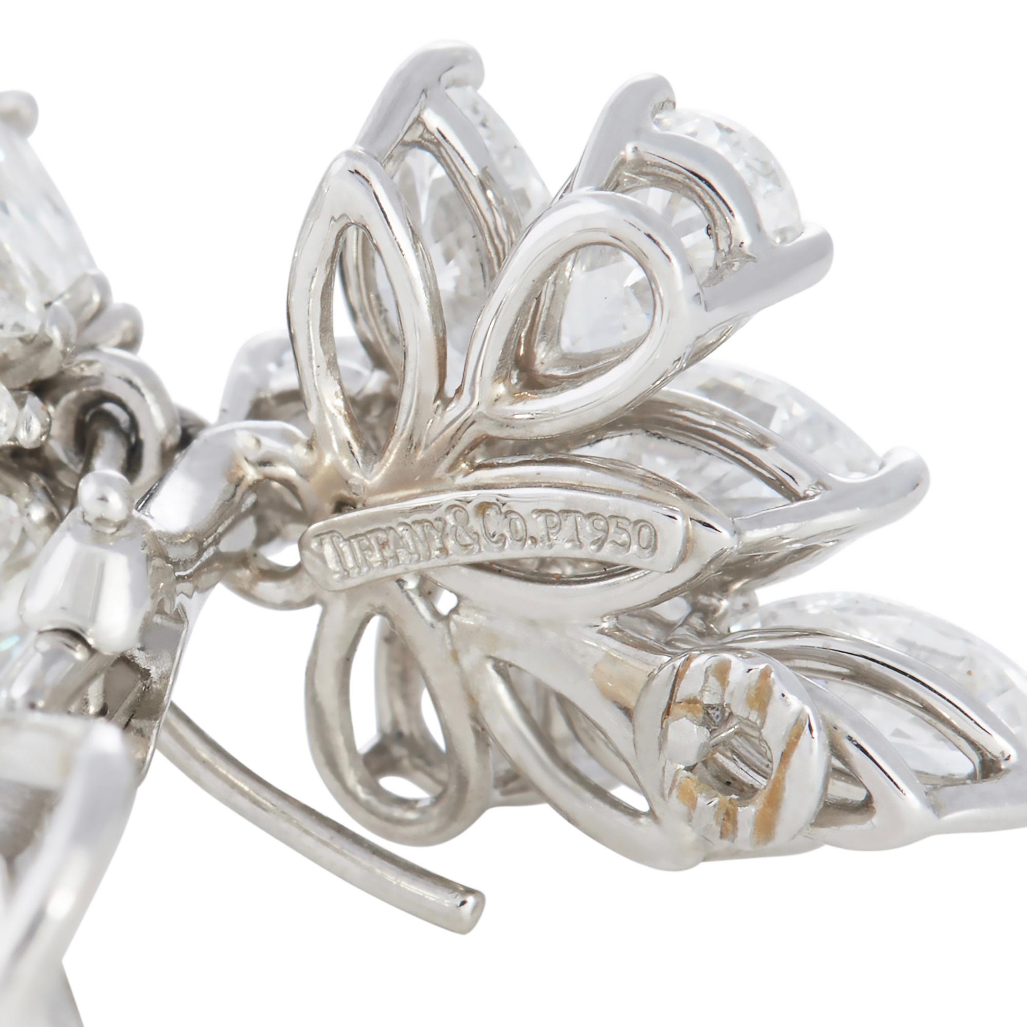Tiffany & Co. Abnehmbare Ohrclips mit Diamanten und Perlen für Damen oder Herren