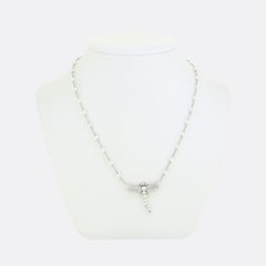 Tiffany & Co. Diamond and Pearl Dragonfly Necklace