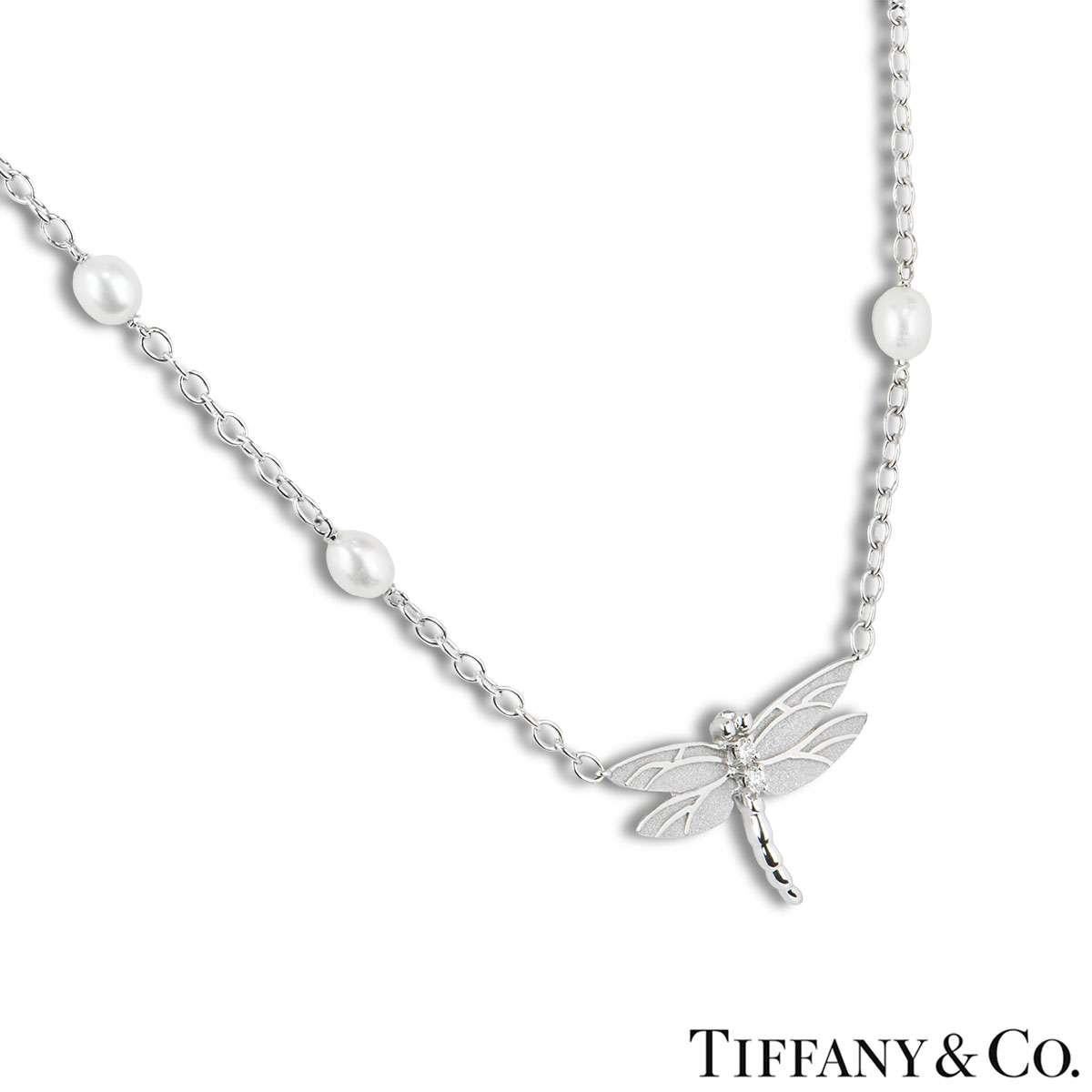 tiffany dragonfly necklace silver