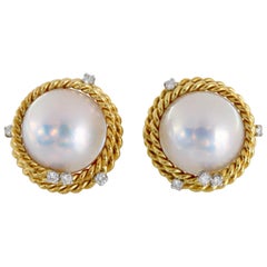 Tiffany & Co. Diamond and Pearl Earrings 
