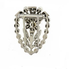 Tiffany & Co. Diamond and Pearl Palladium Flower Brooch