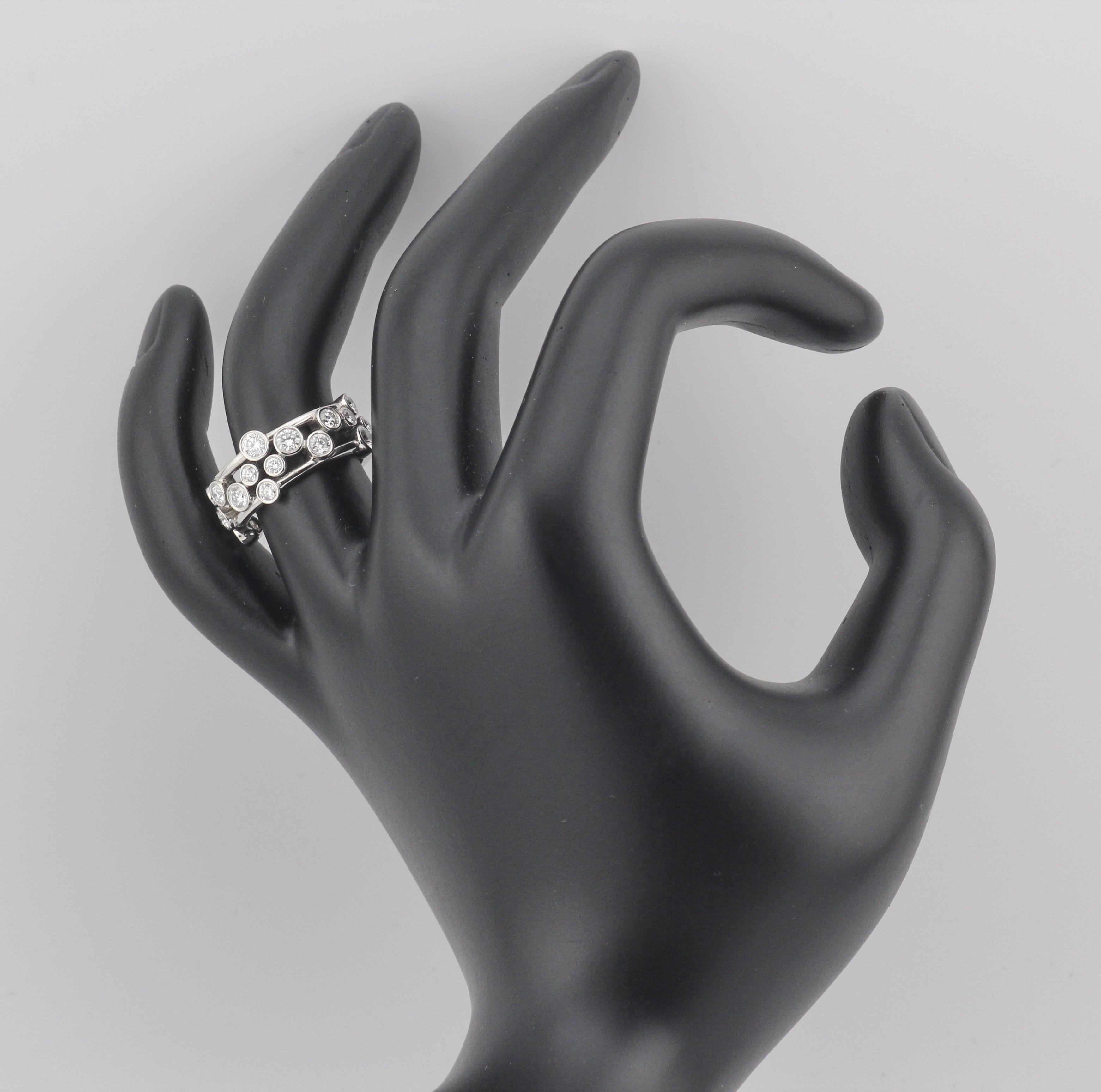 Tiffany & Co. Diamant und Platin Blasen-Ring Größe 5,25 im Angebot 5