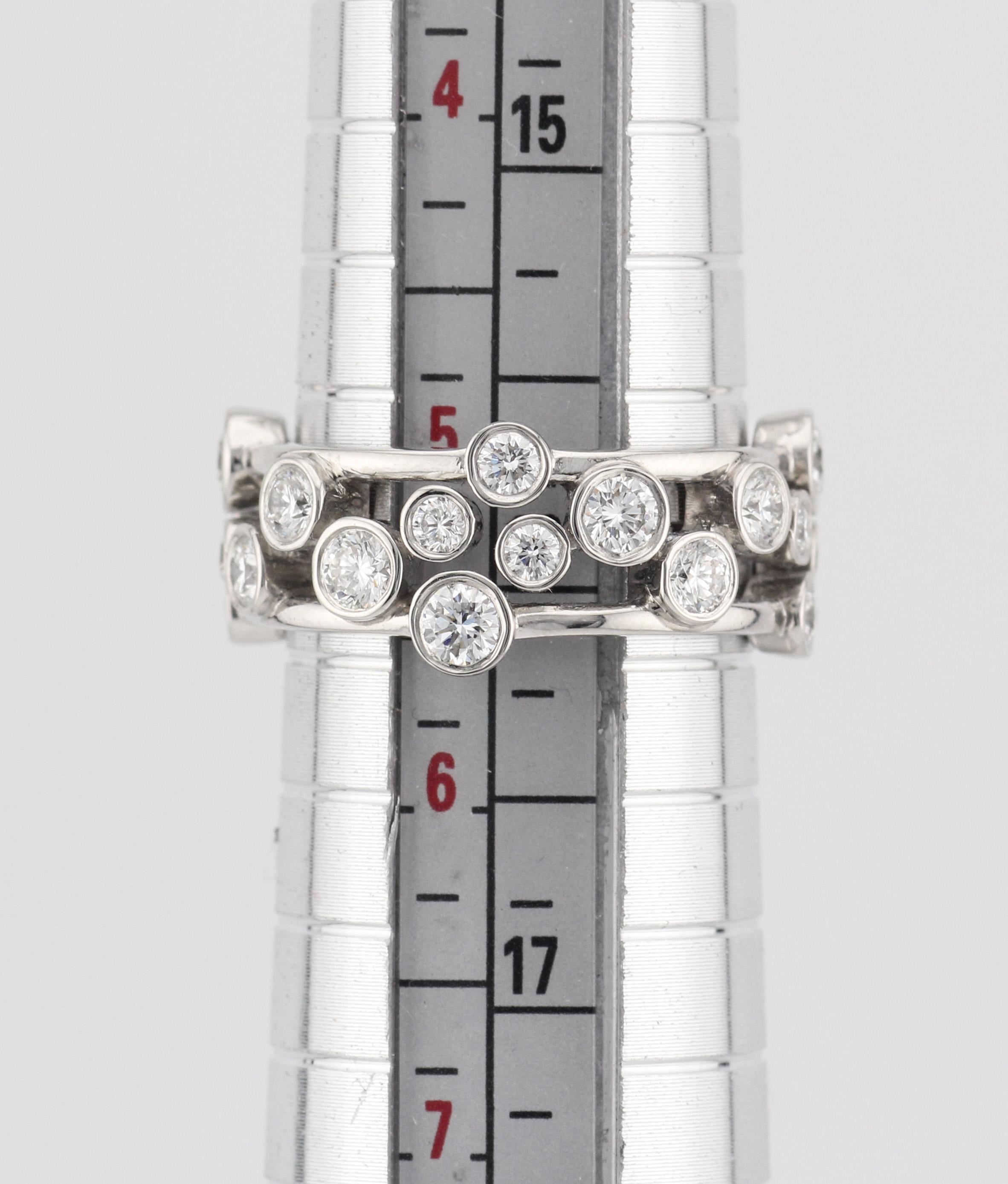 Tiffany & Co. Diamant und Platin Blasen-Ring Größe 5,25 im Angebot 6
