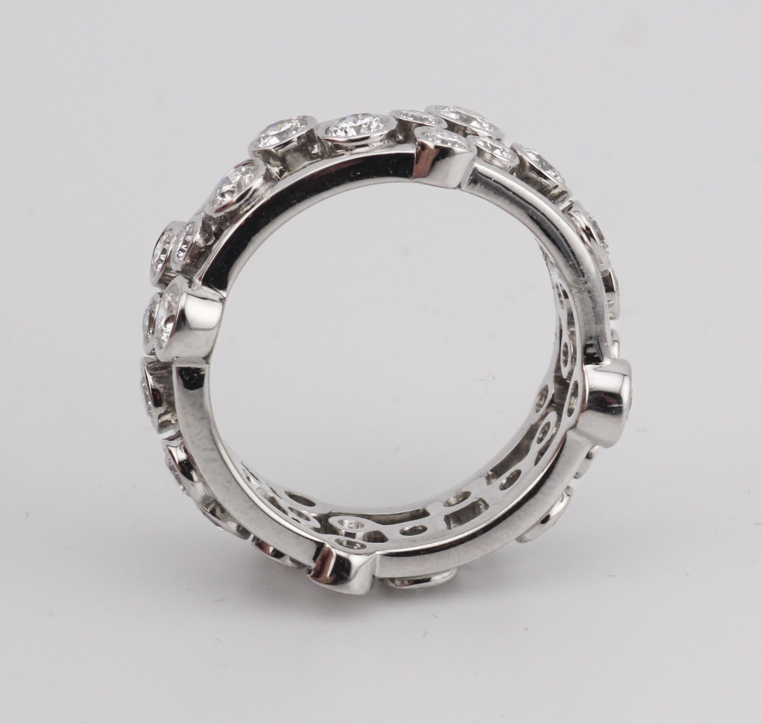 Tiffany & Co. Diamant und Platin Blasen-Ring Größe 5,25 im Angebot 3